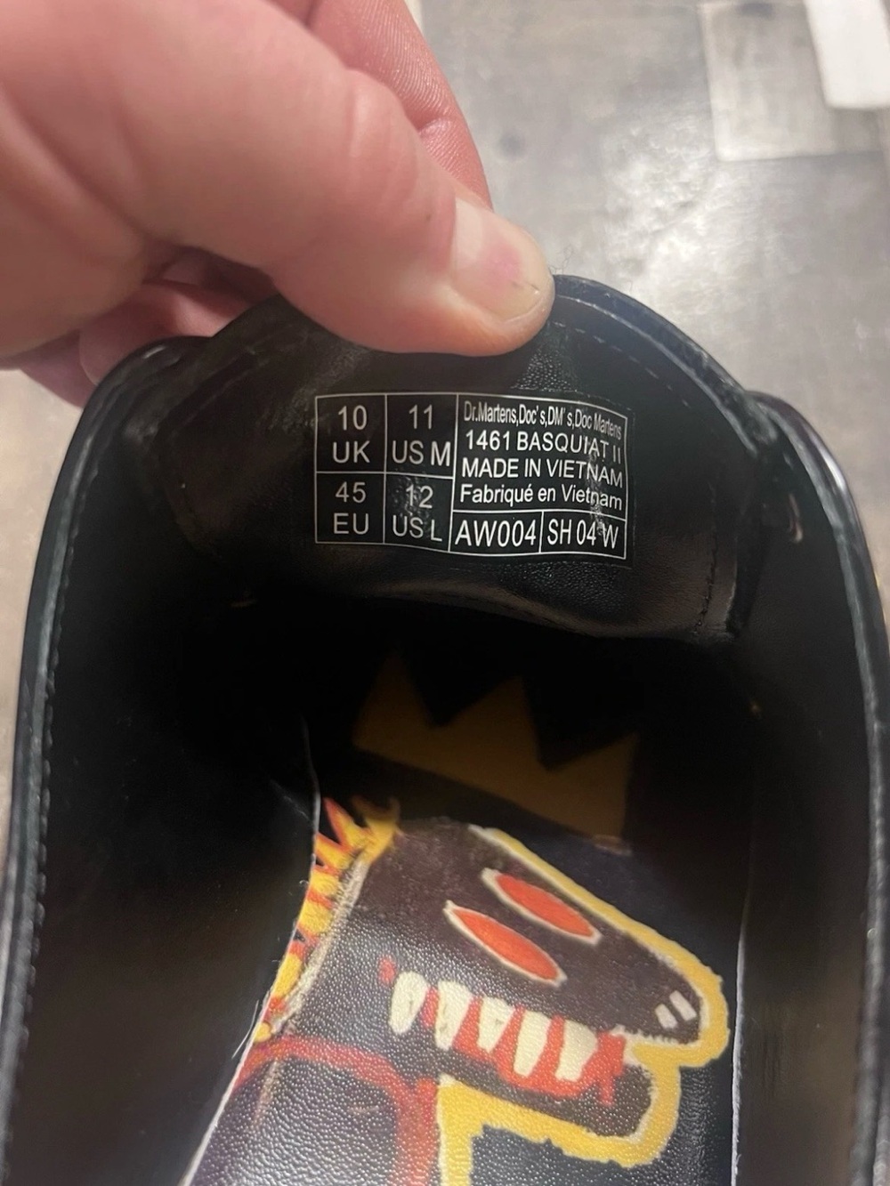 Dr Martens Jean Basquiat Collaboration 1461 release M 10 W 11 no box - Picture 7 of 12